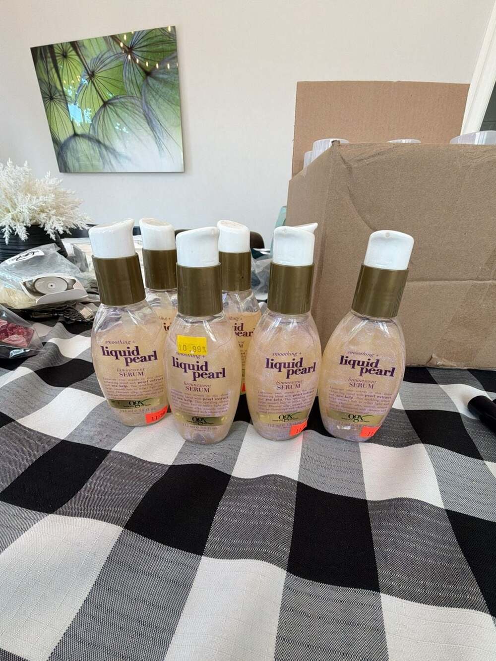 7x OGX Smoothing Liquid Pearl Luminescent Serum 3.8 fl oz New fast to ship!